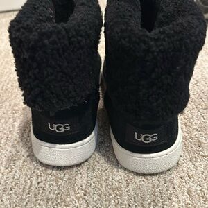 Black Ugg fold down boots